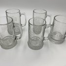 5 Glass Mugs handle drinking beer glasses Ships designs schooner clipper 5 Glass Mugs handle drinking beer glasses Ships designs schooner clipper