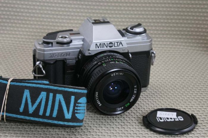 MINOLTA X-370 MPS SLR Film Camera w/ 28mm MD Lens EX++