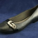 JOAN & DAVID BLK LEATHER FLATS SHOES 6.5 M MINT