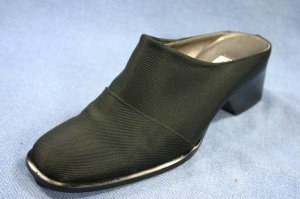 ETIENNE AIGNER WINNIPEG BLACK FABRIC MULES CLOGS 6.5 M