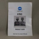 MINOLTA 35mm X-700 FULL SIZE PRODUCT GUIDE BROCHURE