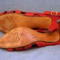 VINTAGE GIULIANO di FIRENZE WOMENS RED SILK SANDALS 7 B