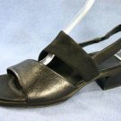 NATURALIZER BLACK LEATHER & FABRIC SLINGBACK SANDALS 11