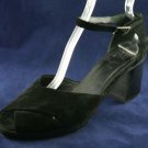 JOAN & DAVID WOMENS BLK SUEDE ANKLE STRAP SANDALS 10 M