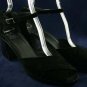 JOAN & DAVID WOMENS BLK SUEDE ANKLE STRAP SANDALS 10 M