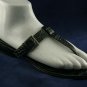 RALPH LAUREN WOMENS BLK CROCO LEATHER THONG SANDASL 7.5