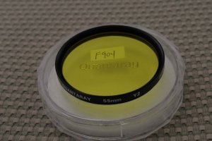 QUANTARAY AUTH 55mm Y (K2) YELLOW LENS FILTER MINT F904