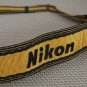 NIKON AUTH YELLOW & BLACK WIDE CAMERA STRAP FE FM EM FG