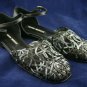 SESTO MEUCCI BLACK/PEWTER LEATHER SANDAL 6.5 M $173 NEW