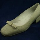 JOAN & DAVID NATURAL LINEN HEMP BOW PUMP 7.5 M NEW $255