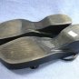 BCBG MAX AZRIA BLACK WEDGE STRAPPY SLIDE SANDALS 6 B