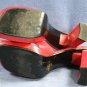 NINE WEST CURRIE2 RED PLATFORM SLIDE SANDALS 5.5 M