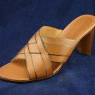 COLE HAAN WOMENS BROWN LEATHER SLIDE SANDALS 9 B MINT
