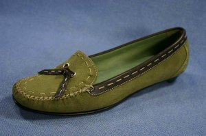 COLE HAAN GREEN LEATHER LOAFERS SHOES 6.5 B NEW $175