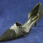 RALPH LAUREN BLACK LEATHER D'ORSAY PUMPS 7 B EUC