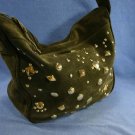 ANDRE CELLINI ITALIAN GREEN SUEDE HOBO BAG PURSE