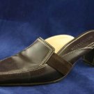 NORDSTROM WOMENS BRN LEATHER MULES PUMPS 8.5 M MINT