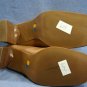 CLOUDWALKERS WOMENS TAN LEATHER MULES HEELS 7.5 W