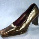E'CLAT WOMENS BRN  LEATHER PUMPS 38/7.5 $188