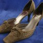 LINEA PAOLO WOMENS BROWN SUEDE D'ORSAY PUMPS 8.5 M MINT