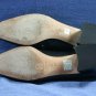 LILY OF FLORENCE BLACK SNAKESKIN LEATHER PUMPS 8 AA
