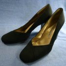 MARTINEZ VALERO BLACK FABRIC EVENING PUMPS 7 B EUC