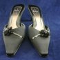 LINEA PAOLO WOMEN BLACK SILK MULES PUMPS 8 M MINT
