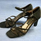 AMALFI WOMENS BLACK SATIN STRAPPY EVENING SANDALS 6 B