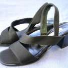 ANN TAYLOR BLACK FABRIC WOMENS  SANDALS 7 M MINT