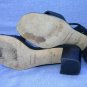 ANN TAYLOR BLACK FABRIC WOMENS  SANDALS 7 M MINT