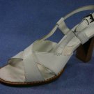 BANDOLINO WHITE LEATHER STRAPPY SLINGBACK SANDALS 7.5 M