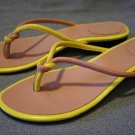 THE GAP WOMENS YELLOW/LILAC THONG SANDALS 7 M MINT