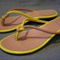 THE GAP WOMENS YELLOW/LILAC THONG SANDALS 7 M MINT