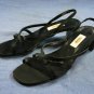 TALBOTS WOMENS BLACK SATIN STRAPPY SANDALS 7 M MINT