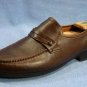 GASHI MENS BROWN LEATHER TUBULAR MOC LOAFERS 9/10 M