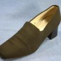 L.K. BENNETT BROWN STRETCH FABRIC PUMPS 37/6.5 M EUC