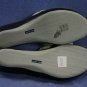 LANDS END OFF WHITE LEATHER WEDGE SLIDE SANDAL 10 B NEW