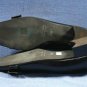 LEONARDO FIRENZE women BLACK LEATHER FLATS 38/7.5 M EUC