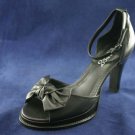 FRANCO SARTO BLACK OPEN TOE PLATFORM SANDALS 6 M MINT