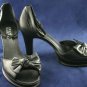 FRANCO SARTO BLACK OPEN TOE PLATFORM SANDALS 6 M MINT
