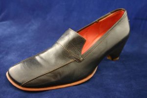 PAOLI WOMENS BROWN LEATHER WEDGE LOAFERS SHOES 39.5/9 B