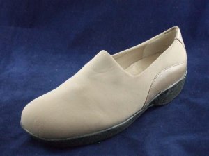 STUART WEITZMAN BEIGE STRETCH FABRIC LOAFERS SHOES 8 M