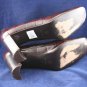 DKNY WOMENS BRN CROCO LEATHER DOLL TOE PUMPS 8 M MINT