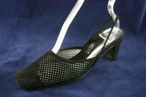 JOAN & DAVID COUTURE BLK SUEDE SLINGBACK PUMPS 8.5 M