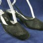 JOAN & DAVID COUTURE BLK SUEDE SLINGBACK PUMPS 8.5 M
