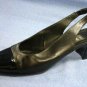 AMALFI BLACK CAP-TOE SLINGBACK PUMPS 10 AA EXCL