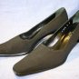 PANCALDI 1888 BLACK FABRIC MID HEEL PUMPS 8 B euc