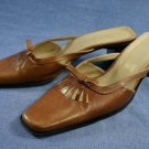 MILA PAOLI COPPER BROWN MID-HEEL MULES SHOES 8 B MINT
