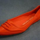 Sigerson Morrison Orange Rain or Shine Flat Shoe 6 $125