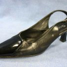 SANDLER of AUSTRALIA BLACK LEATHER SLINGBACK PUMP 8 B